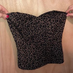Cheetah print bustier